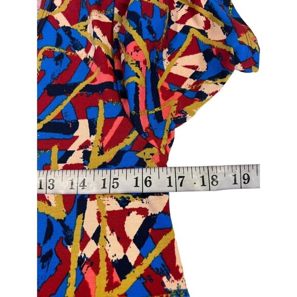 LuLaRoe Perfect T Women's Splattered Blue Shirt - Picture 4 of 5